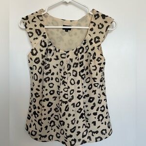 Hobbs of London, Leopard Print Sleeveless Top, UK Size 8, US Size 4
